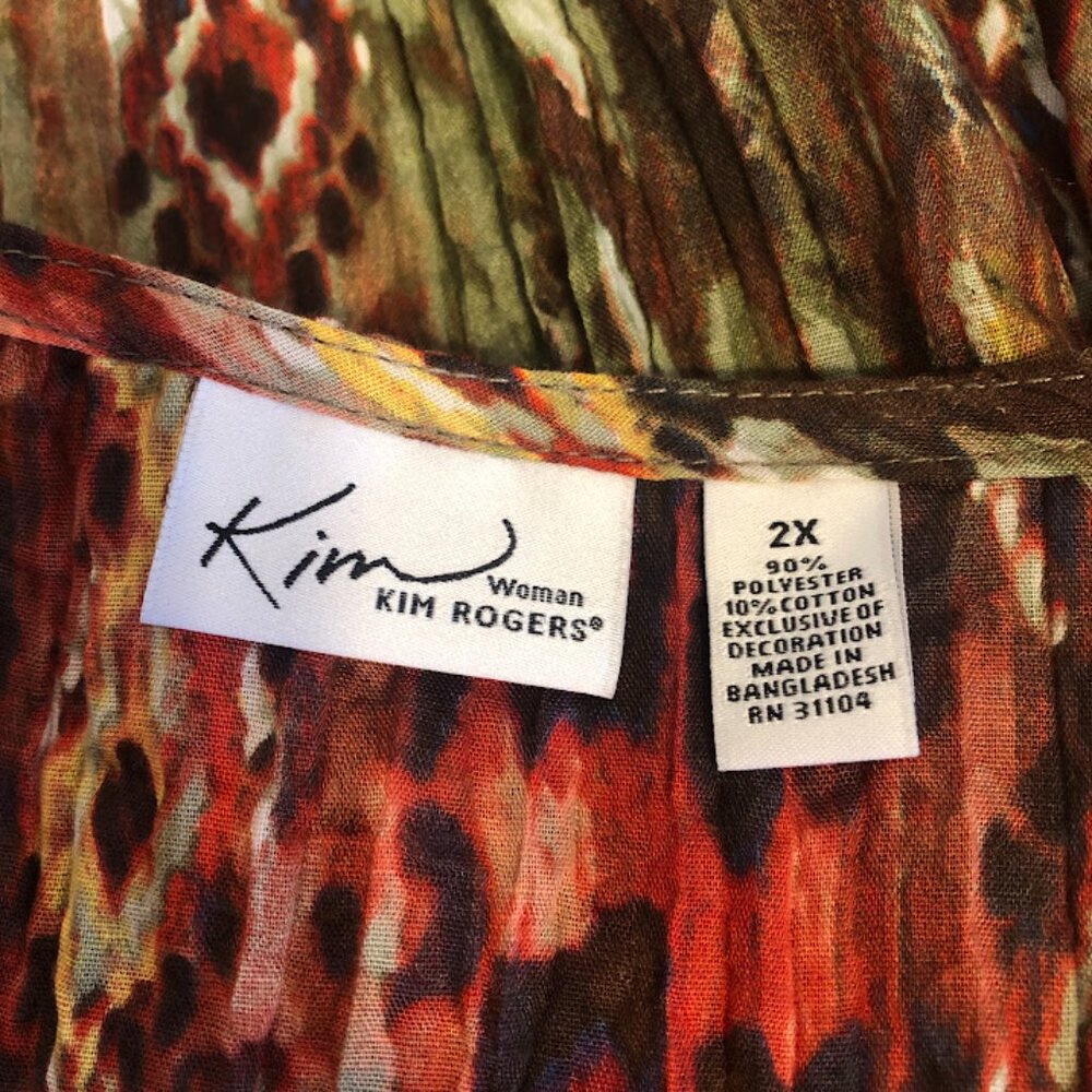 Kim Rogers Bohemian Style Tunic Top - Size 2X - Picture 11 of 14